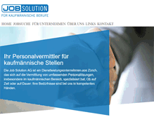 Tablet Screenshot of jobsolution.ch